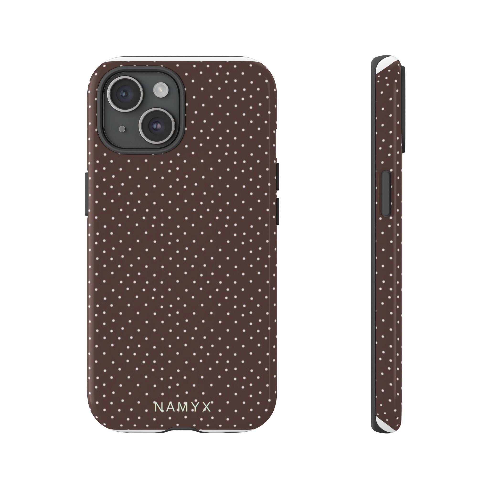 Brown Polka Dot Tough Phone Case - Slim Protective iPhone Cover