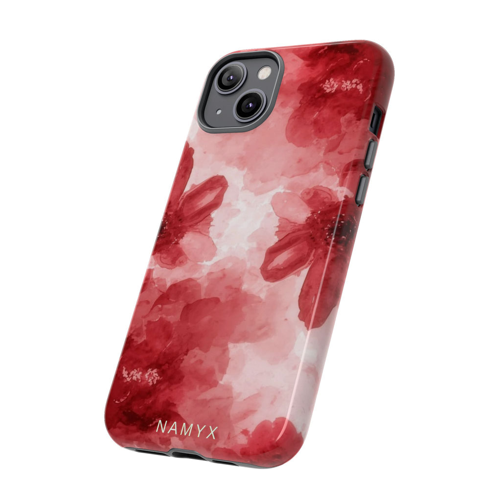Floral Red Watercolor Tough Phone Case