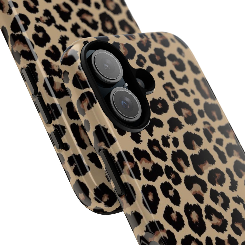 Leopard Print Tough Phone Case – Durable Protective Animal Print Phone Cover