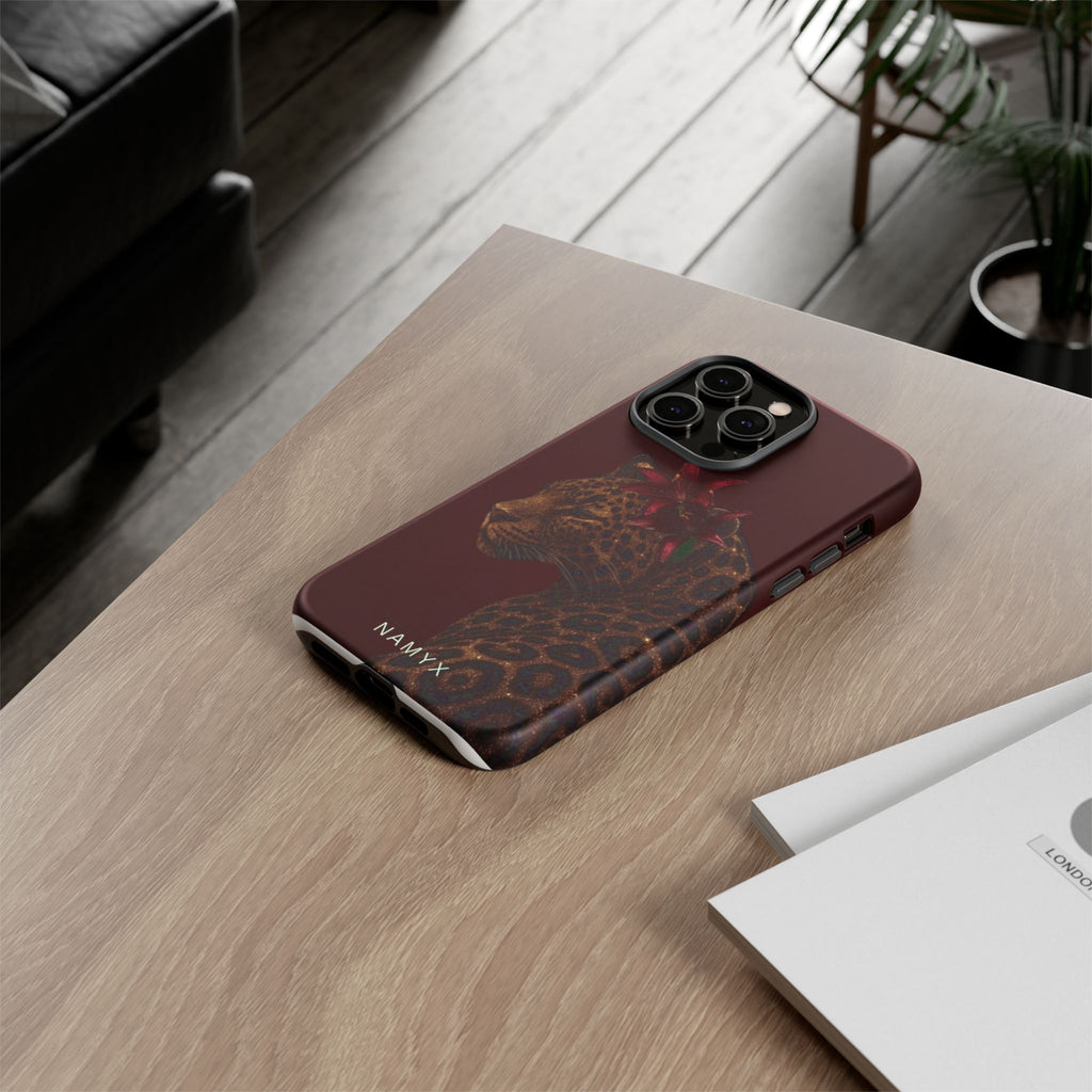 Leopard Floral Tough Phone Case