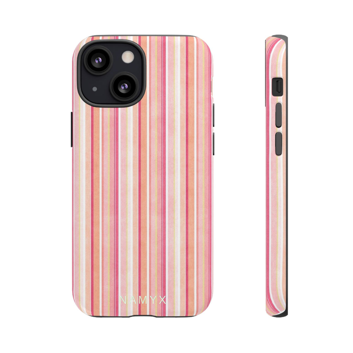 Pink Vintage Stripe Tough Phone Case