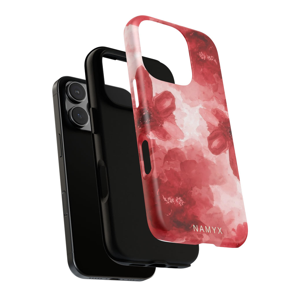 Floral Red Watercolor Tough Phone Case