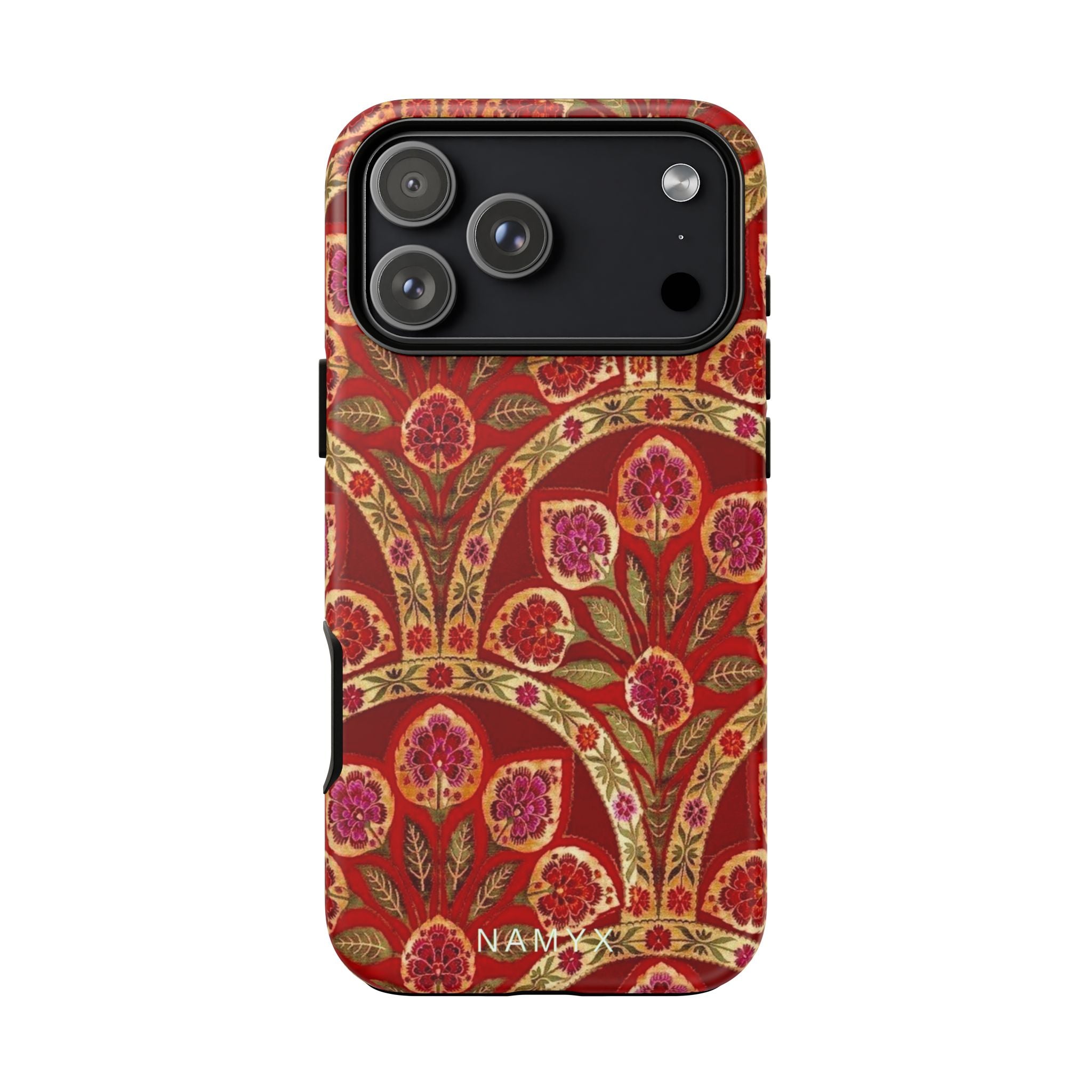 Floral Paisley Tough Phone Case — Red Gold Vintage Pattern