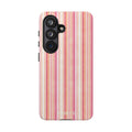 Pink Vintage Stripe Tough Phone Case