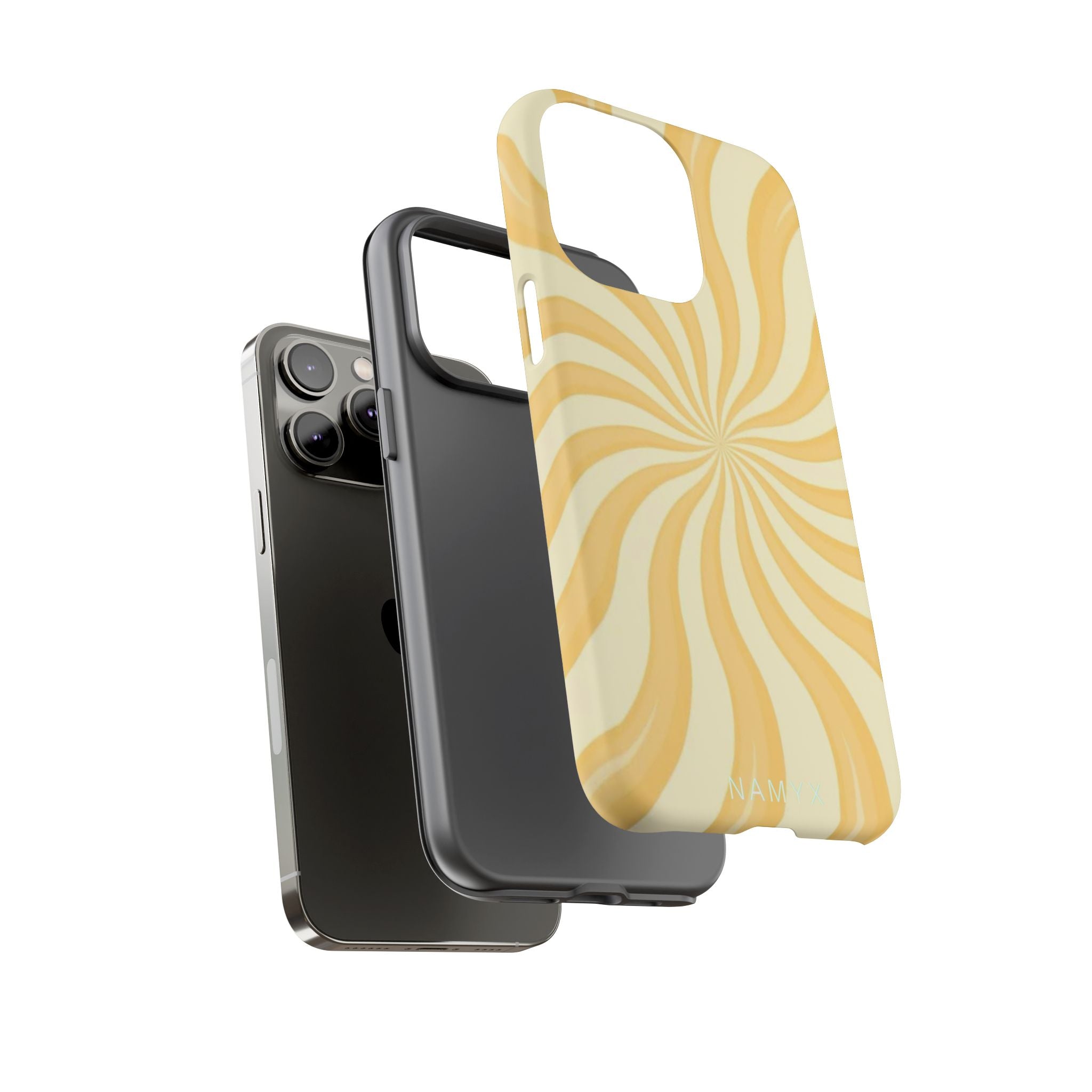 Phone Case — Retro Yellow Swirl Tough Protective Cover