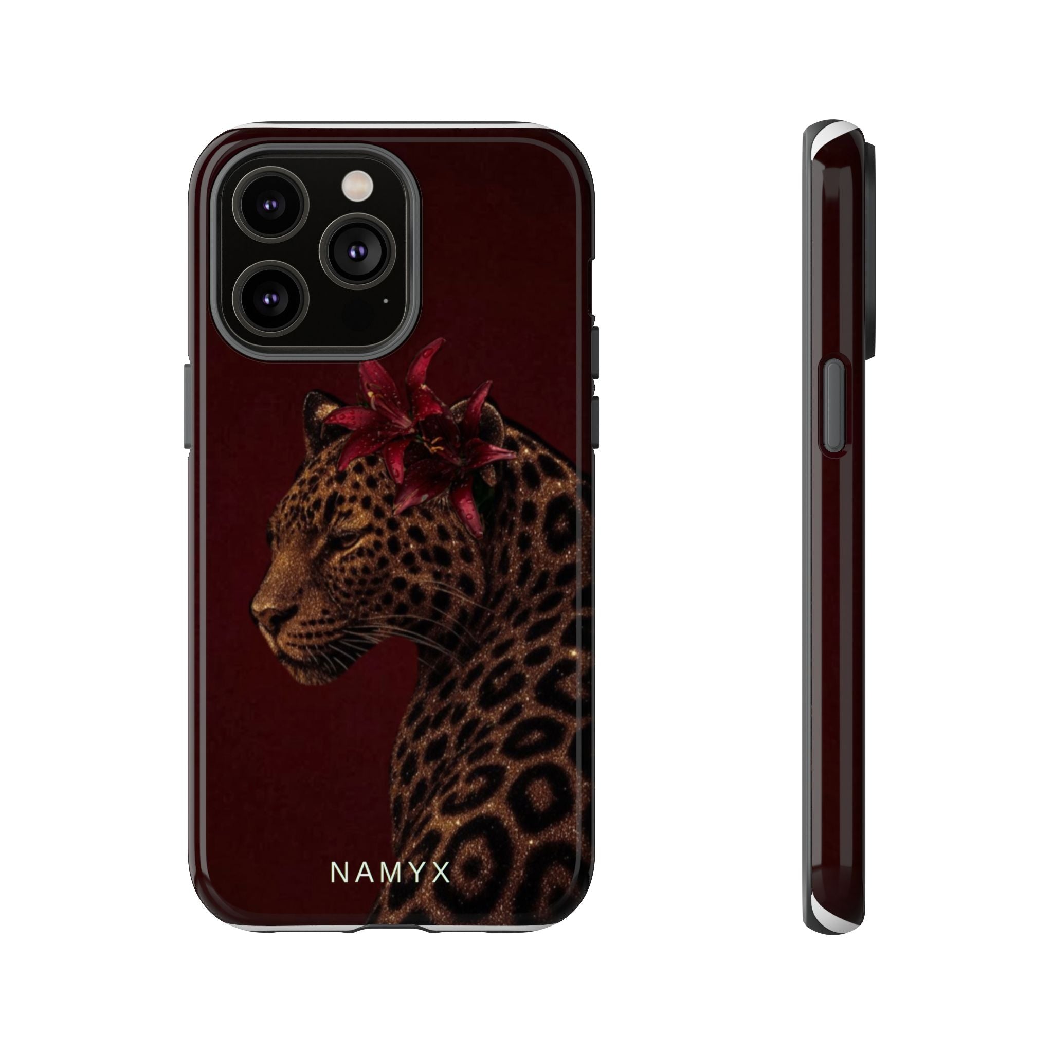 Leopard Floral Tough Phone Case