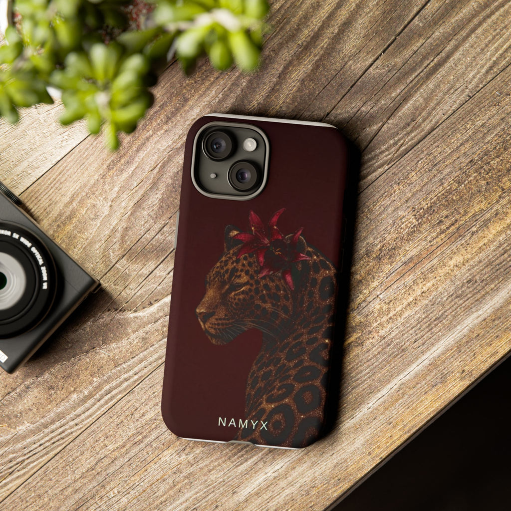 Leopard Floral Tough Phone Case