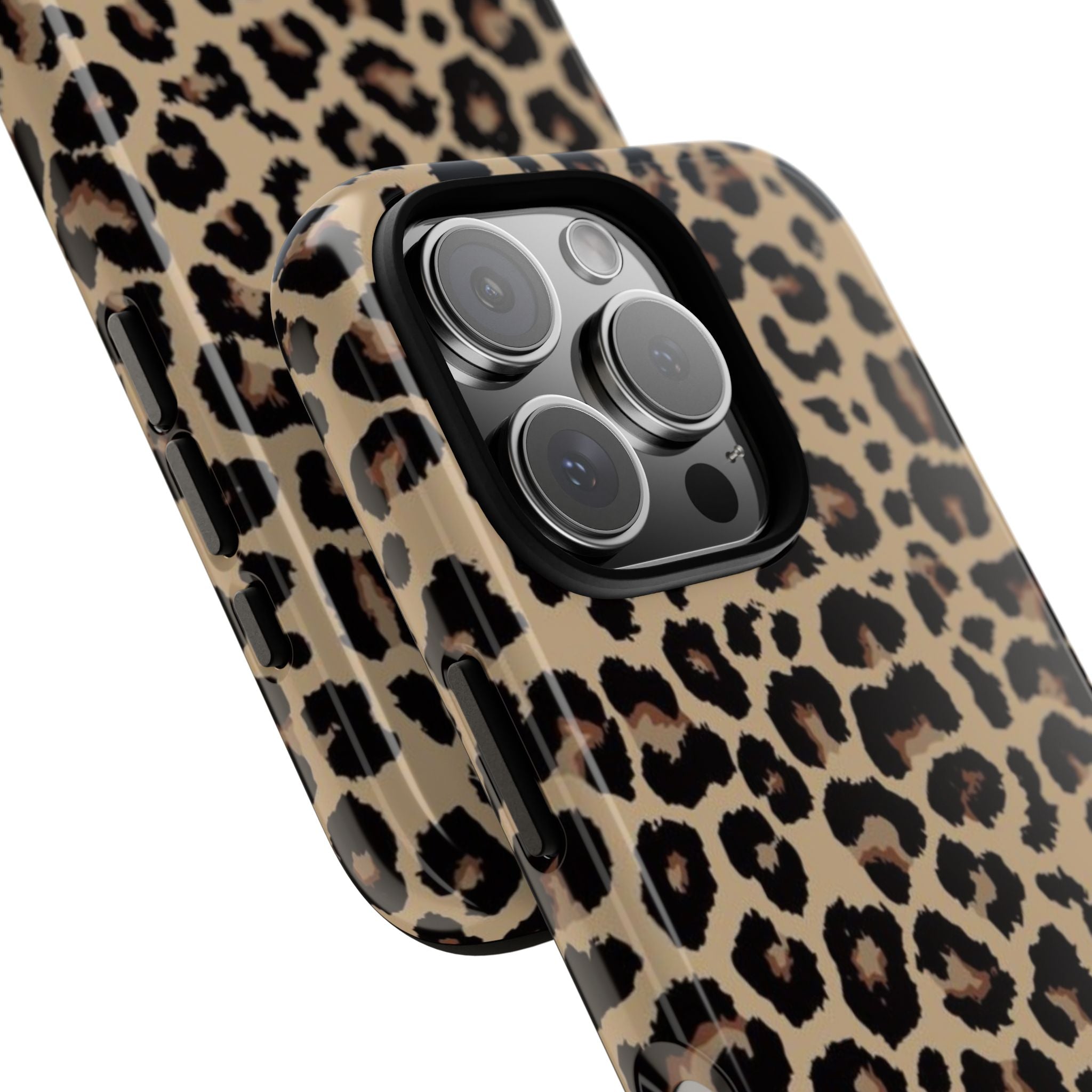 Leopard Print Tough Phone Case – Durable Protective Animal Print Phone Cover
