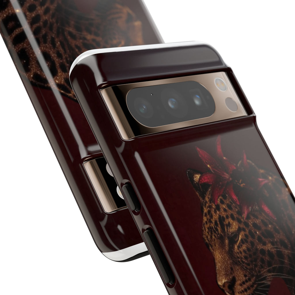 Leopard Floral Tough Phone Case