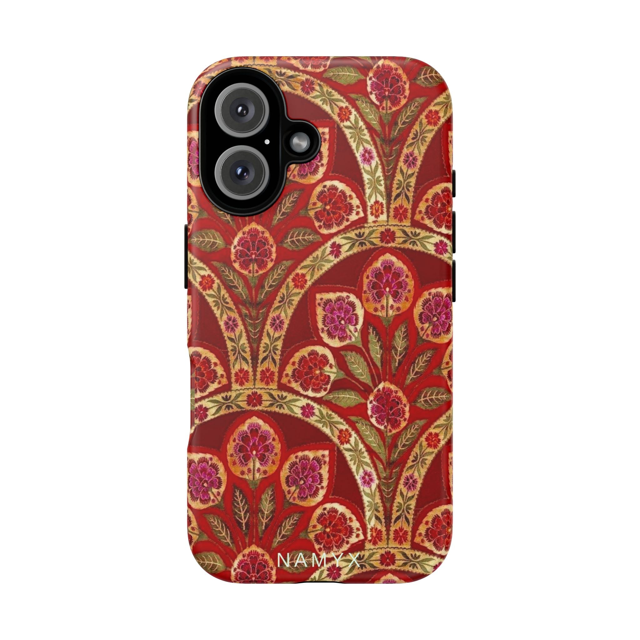 Floral Paisley Tough Phone Case — Red Gold Vintage Pattern