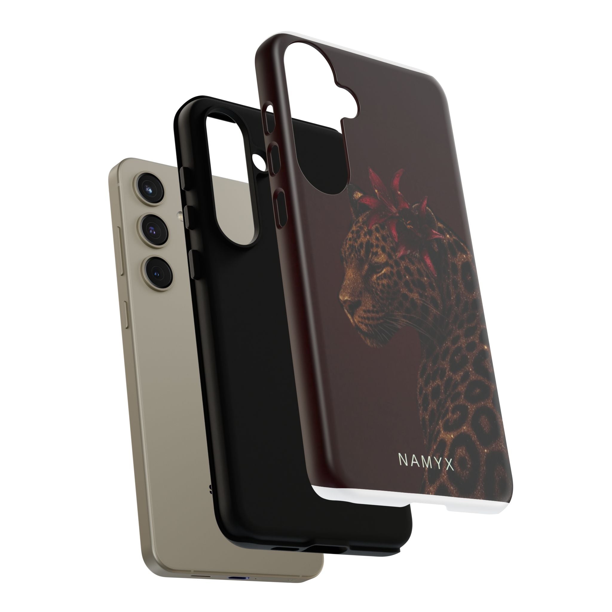 Leopard Floral Tough Phone Case