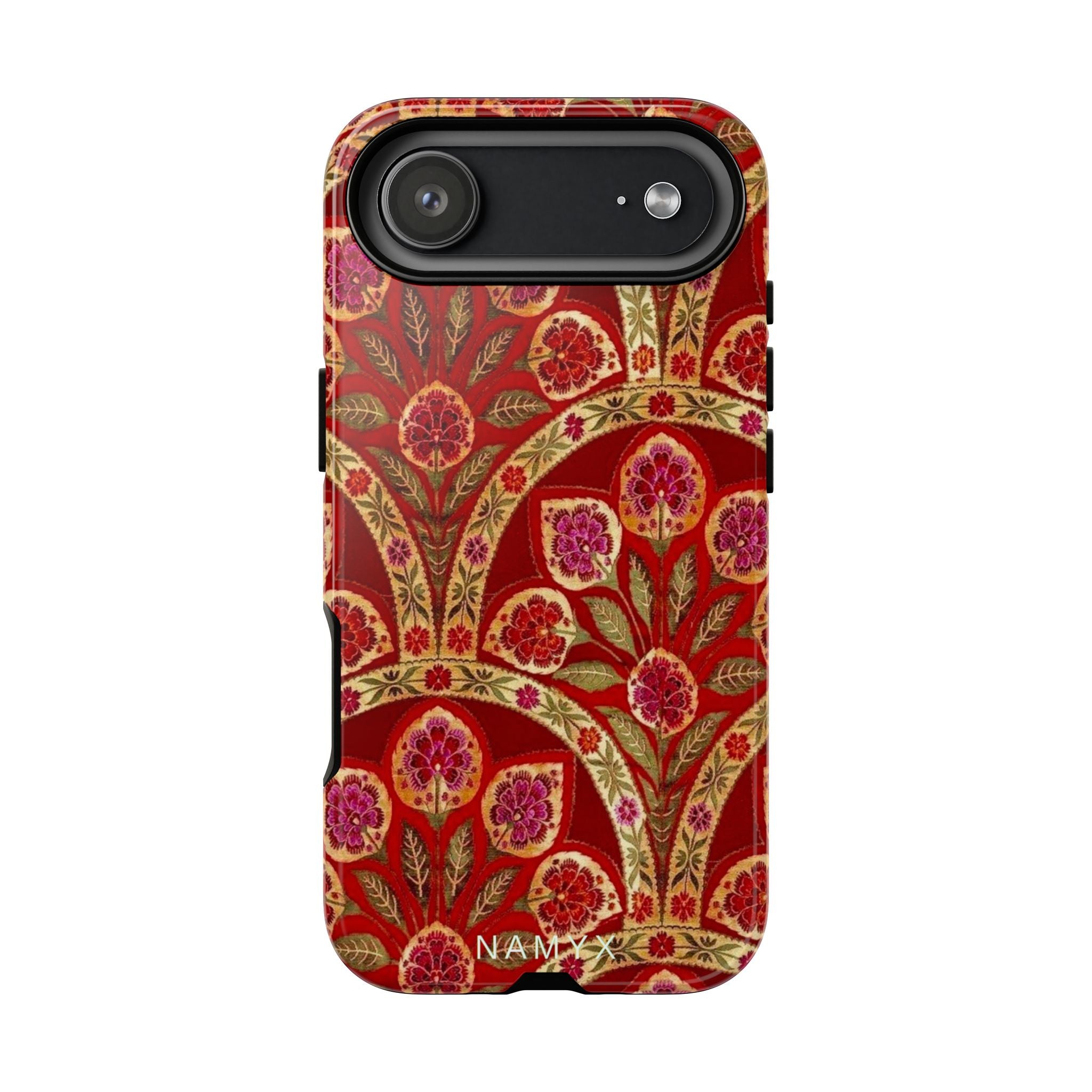 Floral Paisley Tough Phone Case — Red Gold Vintage Pattern