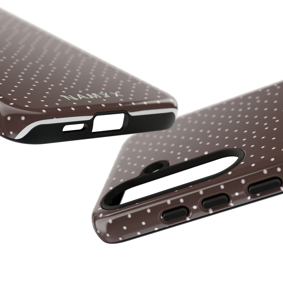 Brown Polka Dot Tough Phone Case - Slim Protective iPhone Cover