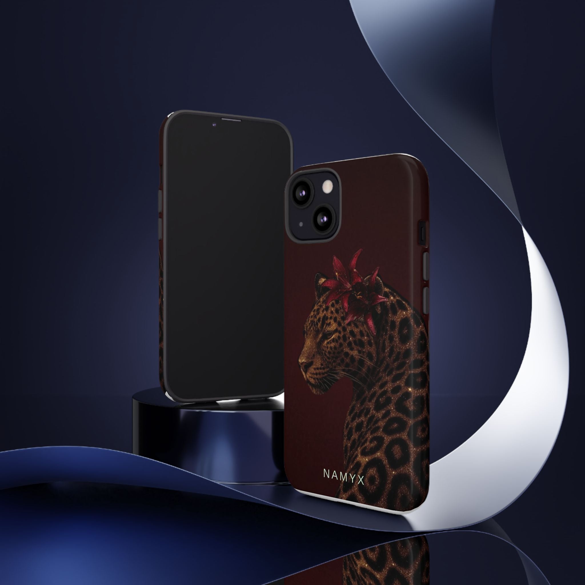 Leopard Floral Tough Phone Case