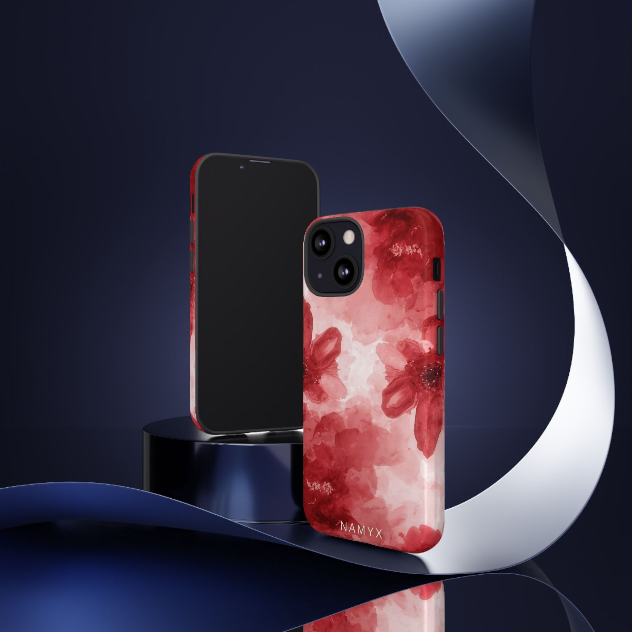 Floral Red Watercolor Tough Phone Case