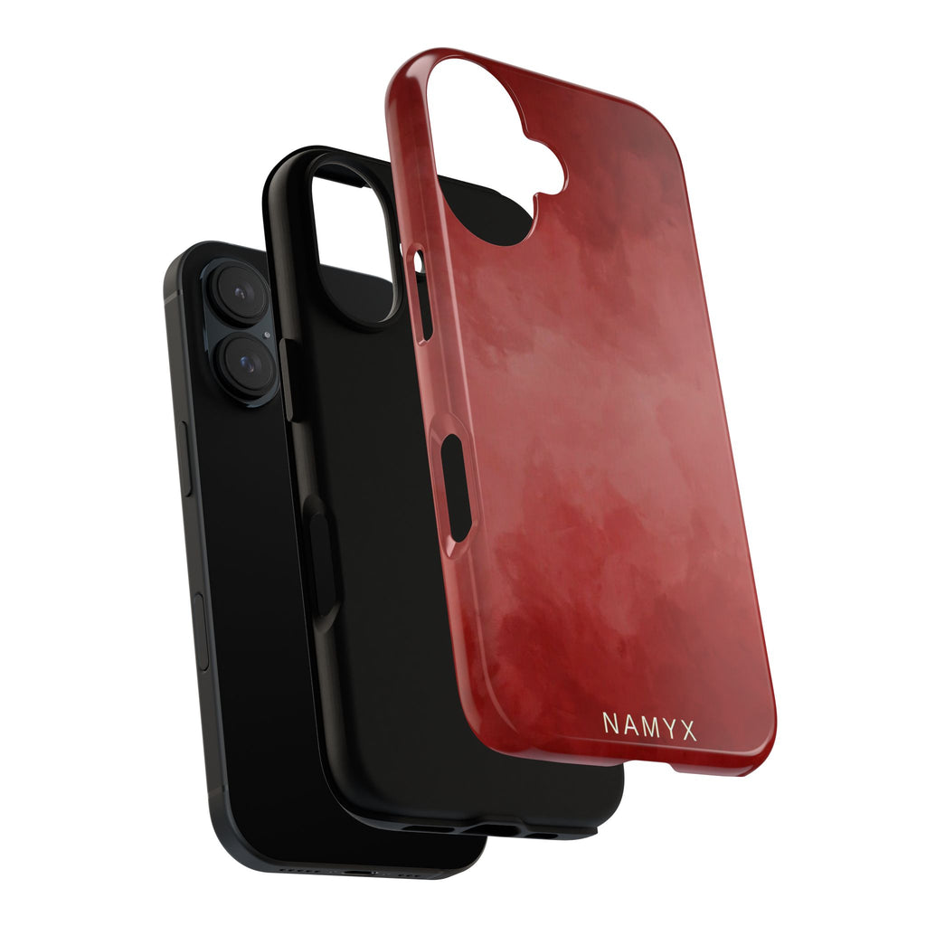Red Watercolor Tough Phone Case — Durable Protective iPhone Cover