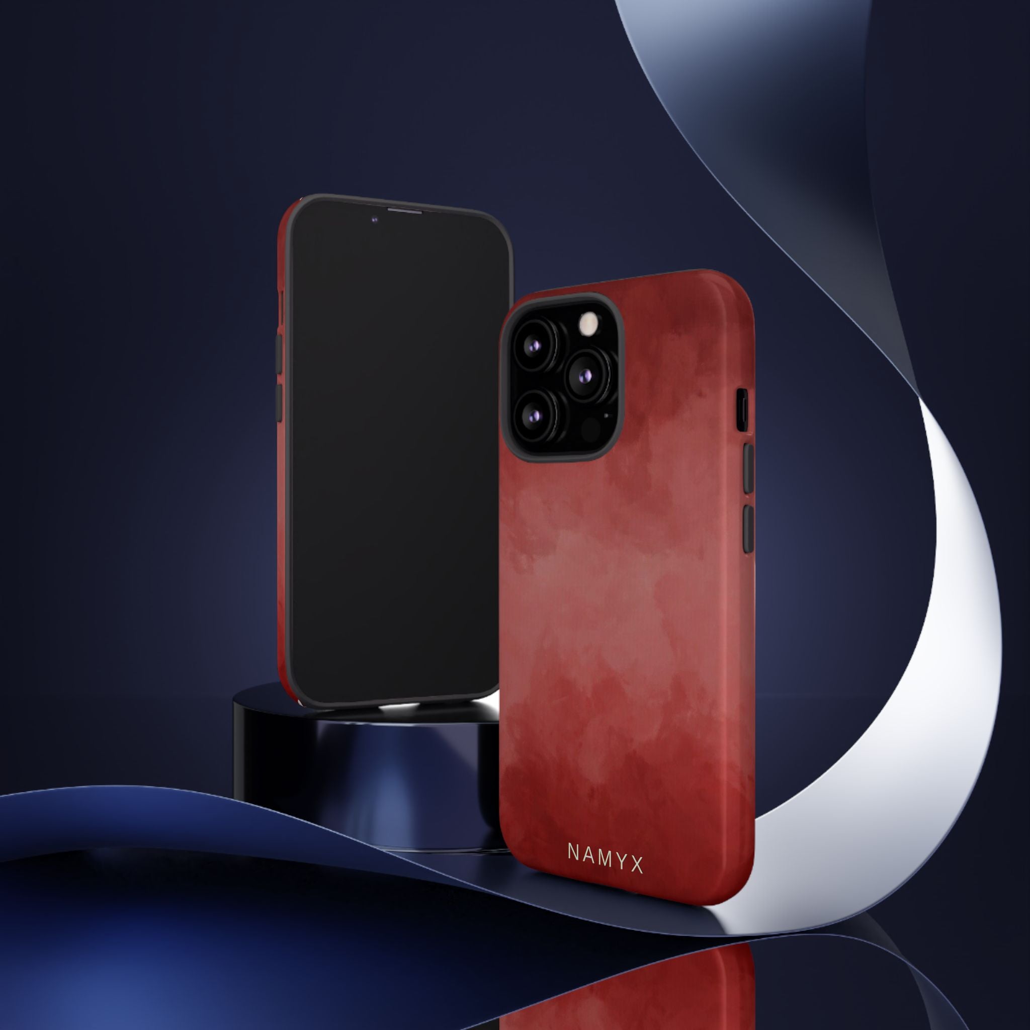 Red Watercolor Tough Phone Case — Durable Protective iPhone Cover
