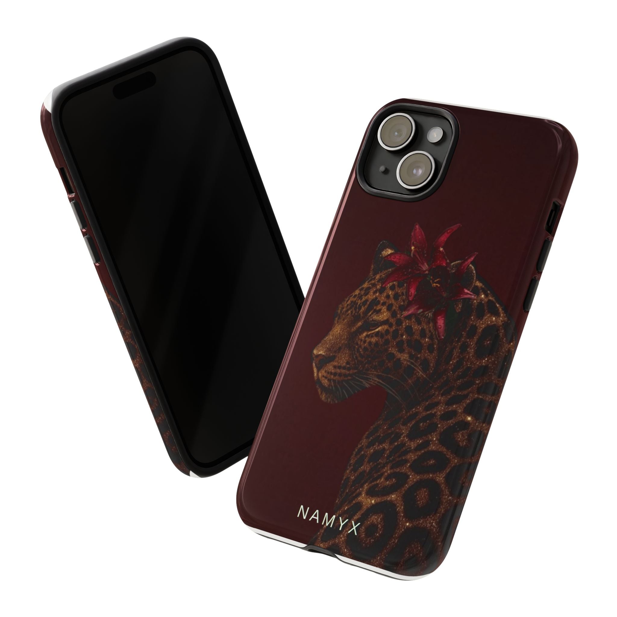 Leopard Floral Tough Phone Case
