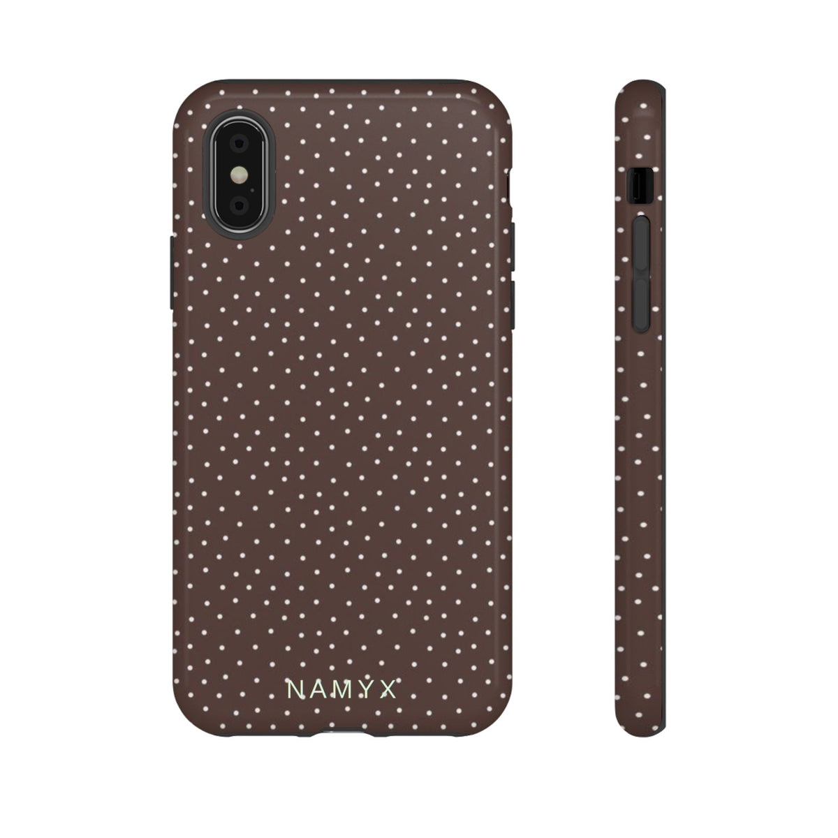 Brown Polka Dot Tough Phone Case - Slim Protective iPhone Cover