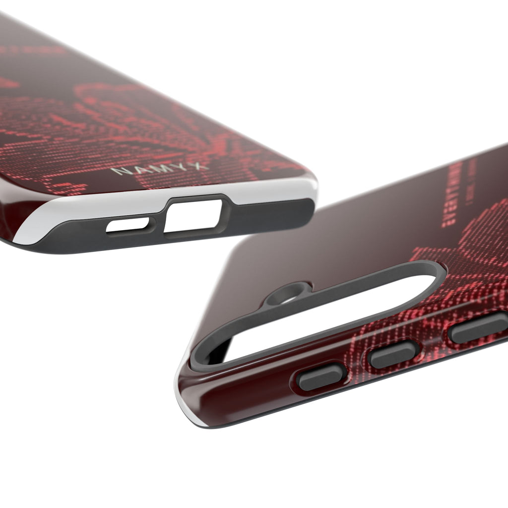 Floral Tough Phone Case — 'Everything' Burgundy Protective Cover