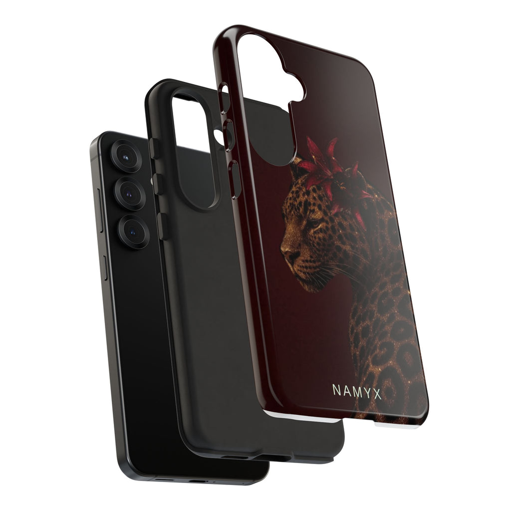 Leopard Floral Tough Phone Case