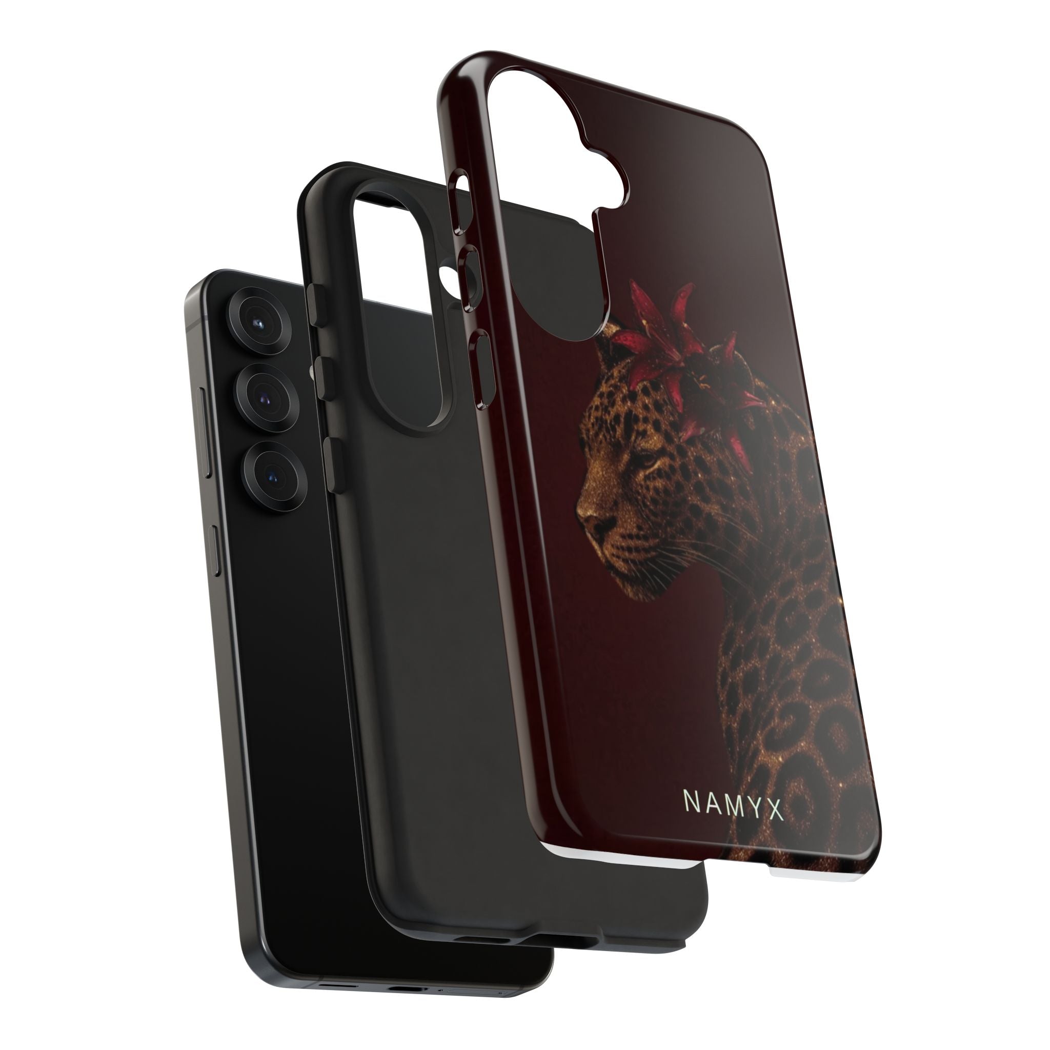 Leopard Floral Tough Phone Case