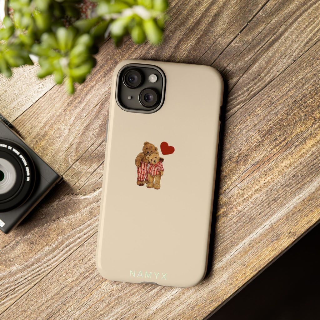 Teddy Heart Phone Case — Cute Vintage Plush Bear Protective iPhone Case