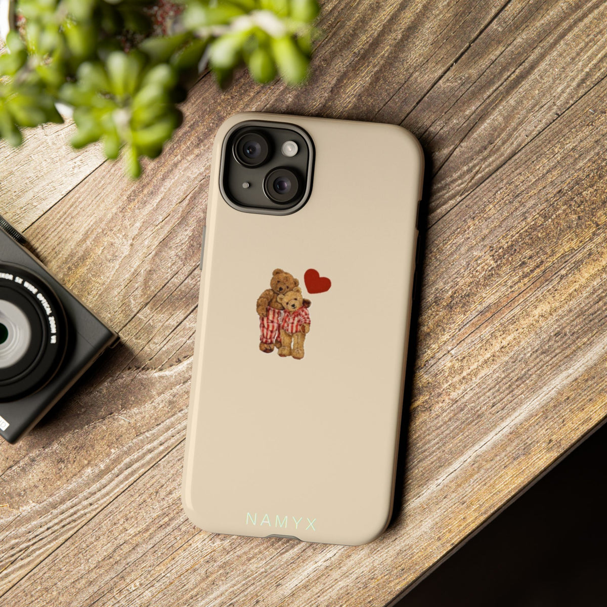 Teddy Heart Phone Case — Cute Vintage Plush Bear Protective iPhone Case