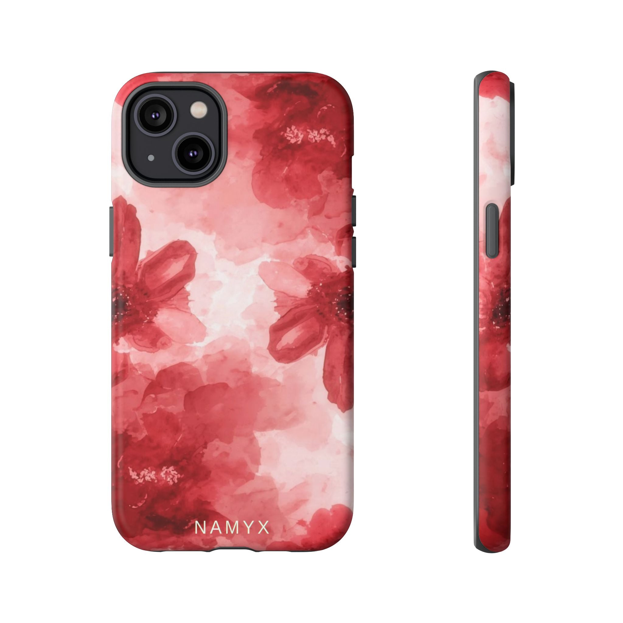 Floral Red Watercolor Tough Phone Case