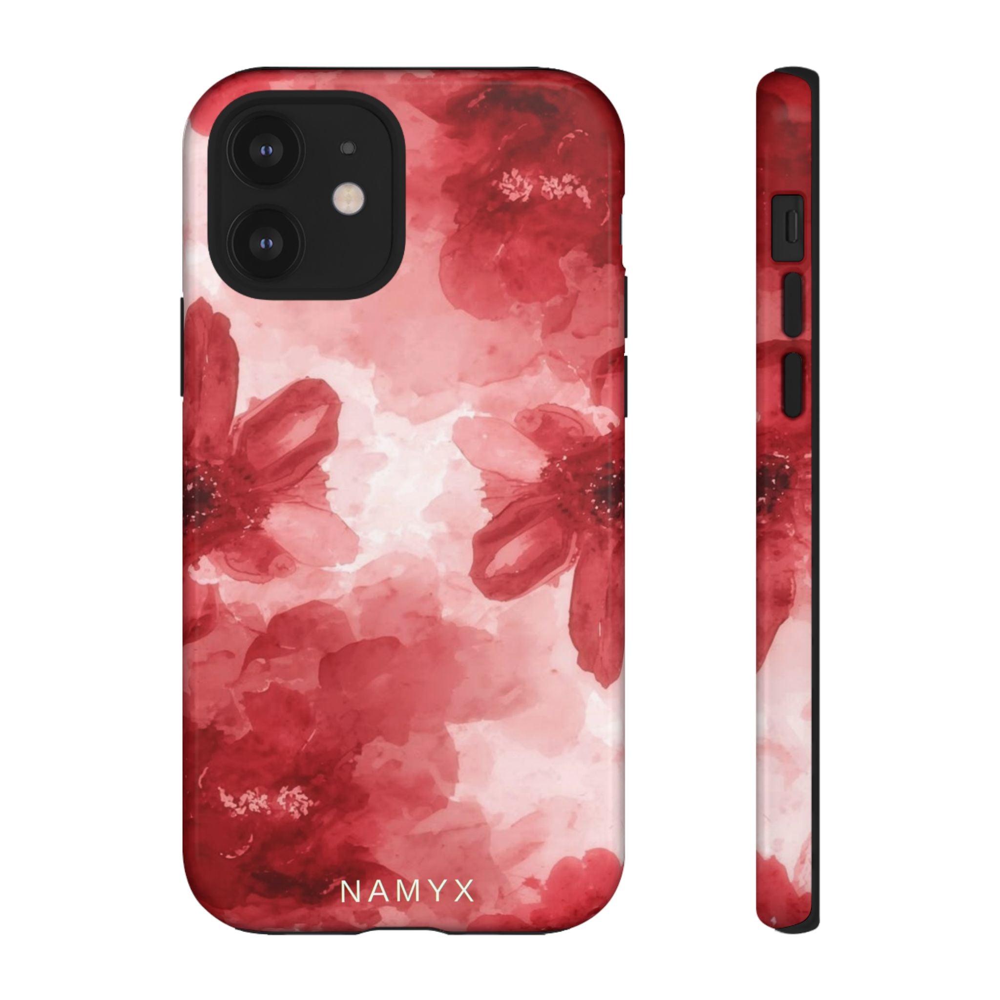 Floral Red Watercolor Tough Phone Case
