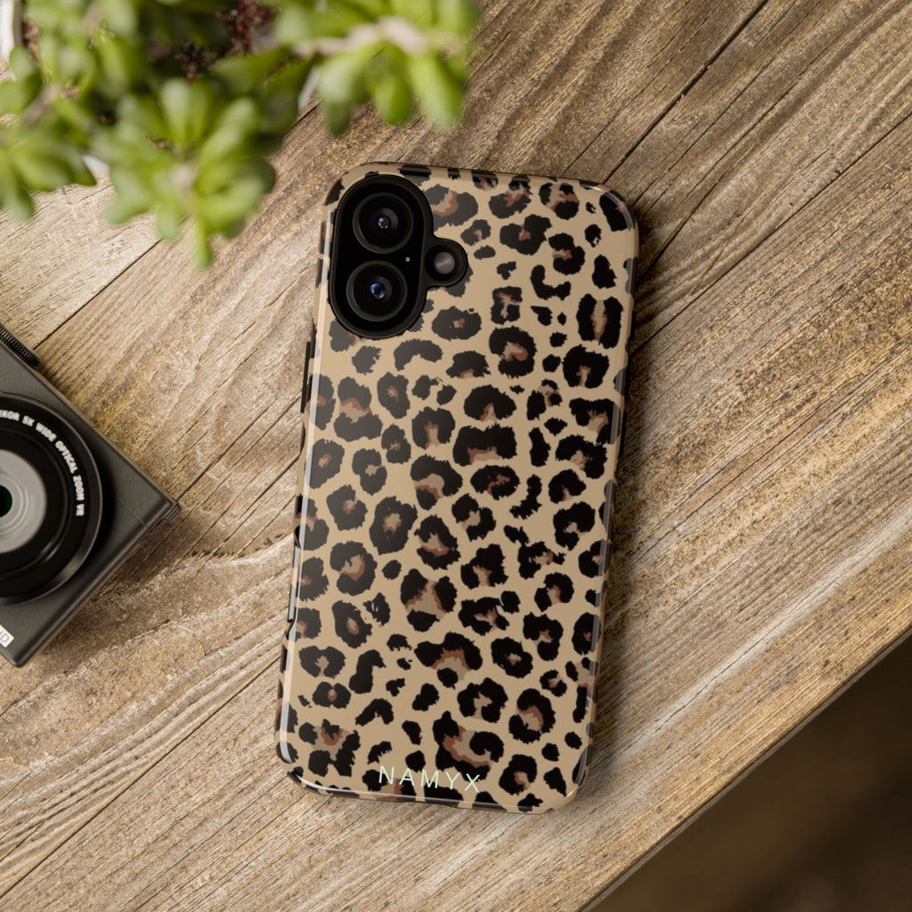 Leopard Print Tough Phone Case – Durable Protective Animal Print Phone Cover
