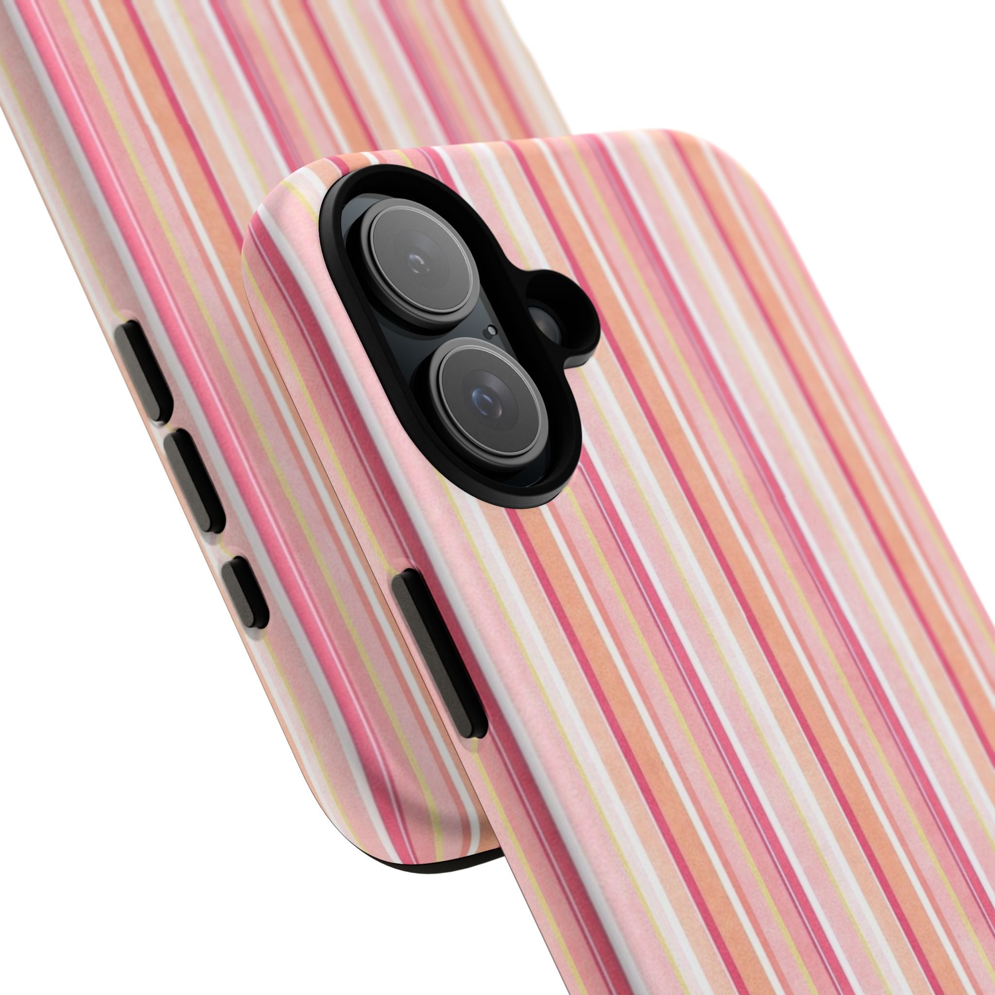 Pink Vintage Stripe Tough Phone Case