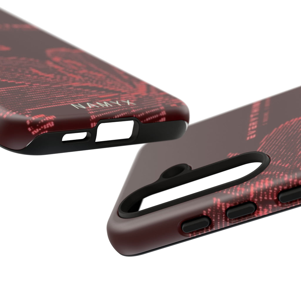 Floral Tough Phone Case — 'Everything' Burgundy Protective Cover