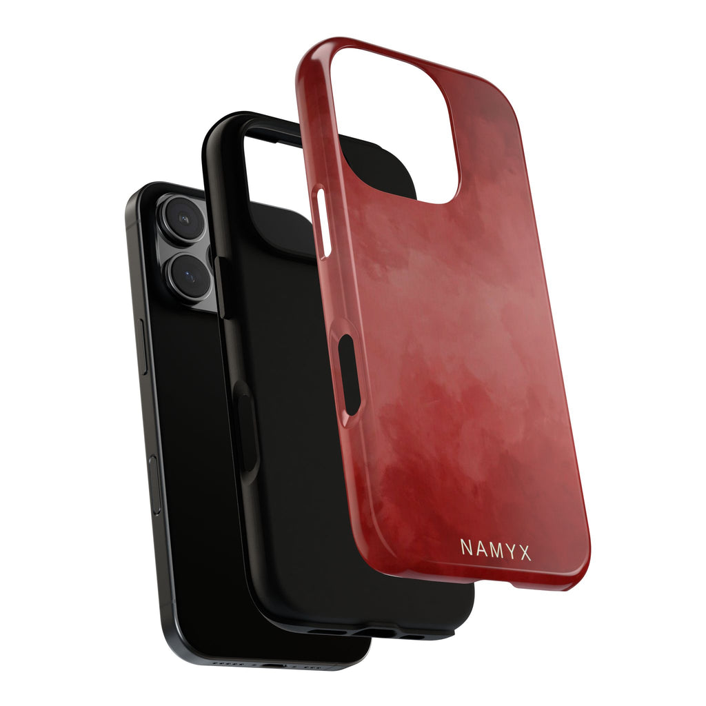 Red Watercolor Tough Phone Case — Durable Protective iPhone Cover