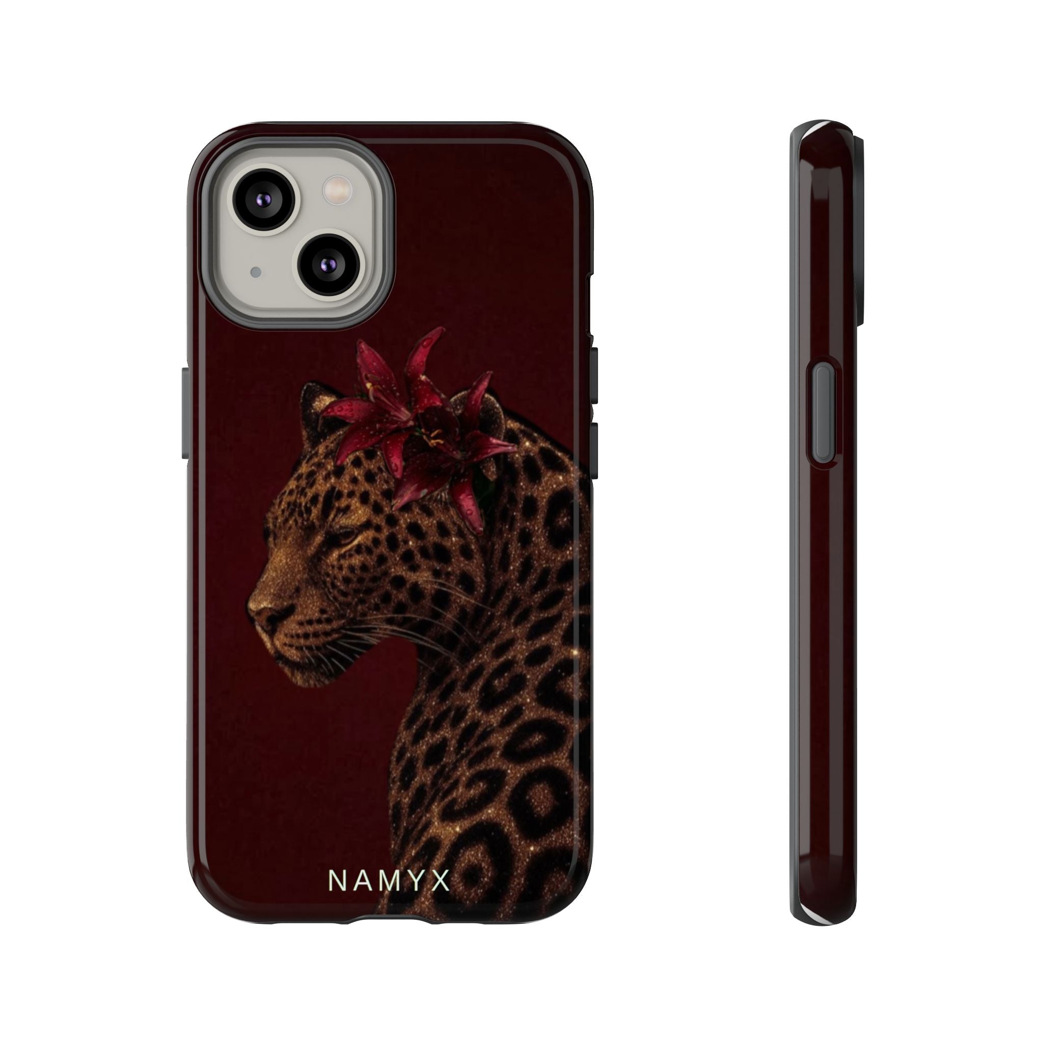 Leopard Floral Tough Phone Case
