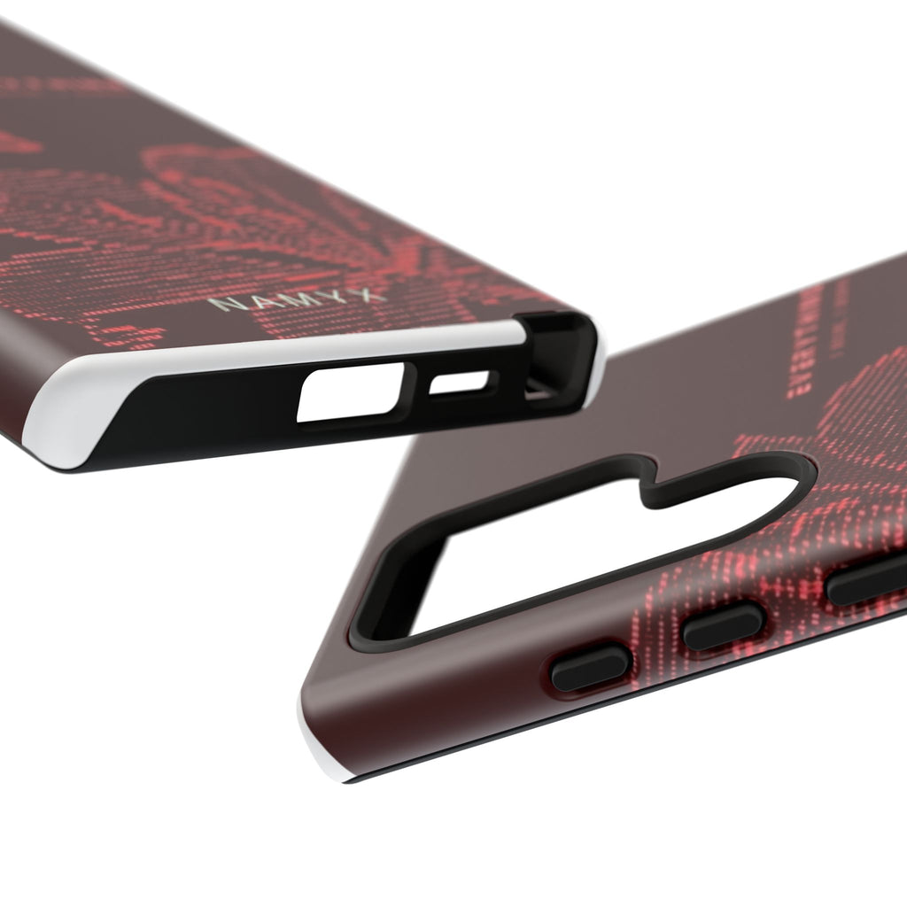 Floral Tough Phone Case — 'Everything' Burgundy Protective Cover
