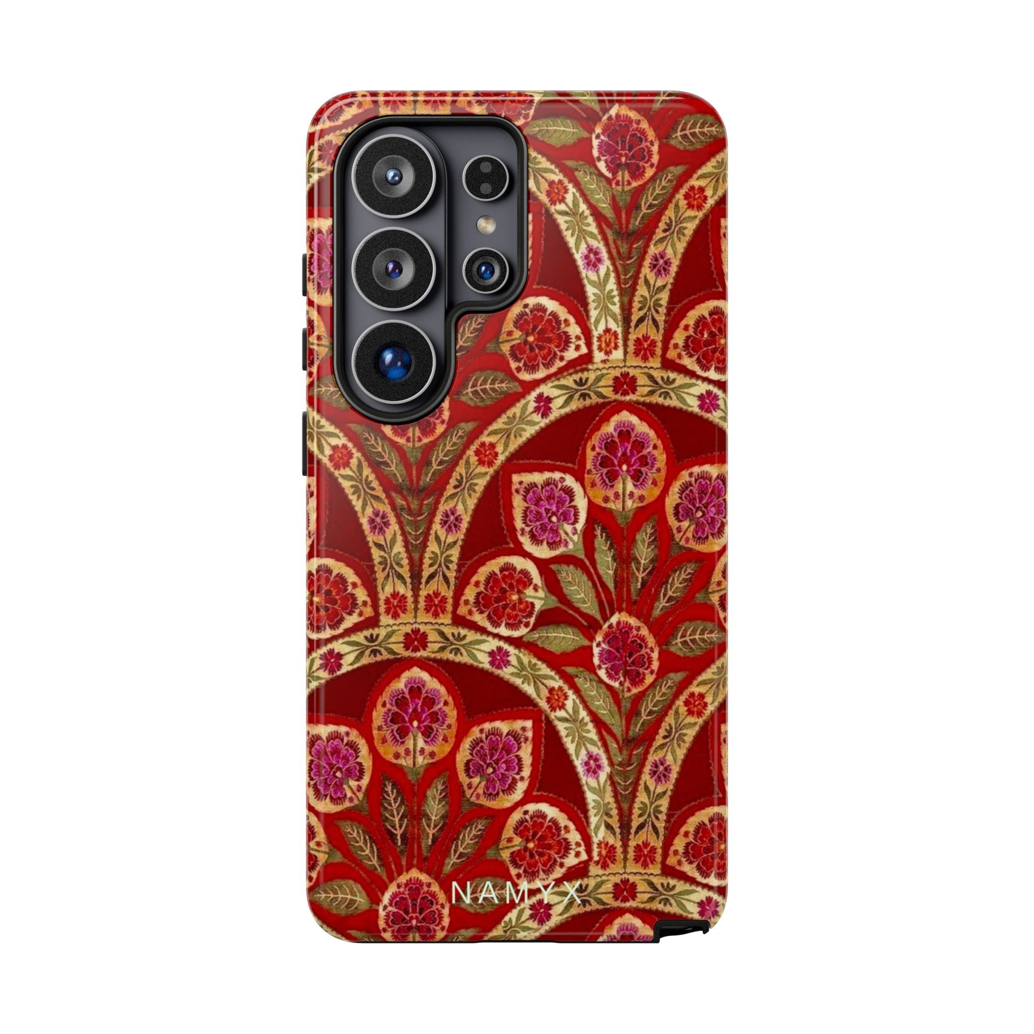 Floral Paisley Tough Phone Case — Red Gold Vintage Pattern