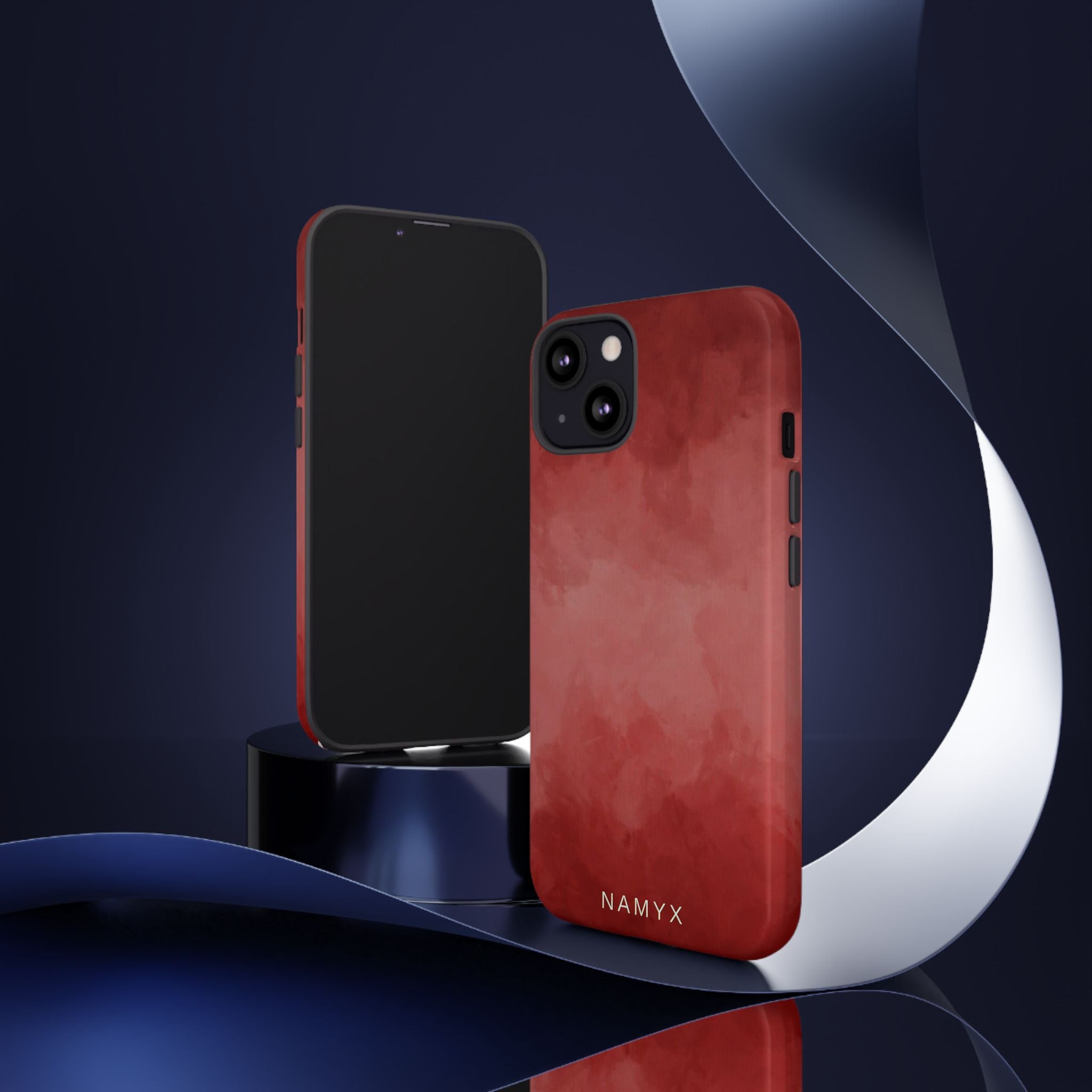Red Watercolor Tough Phone Case — Durable Protective iPhone Cover