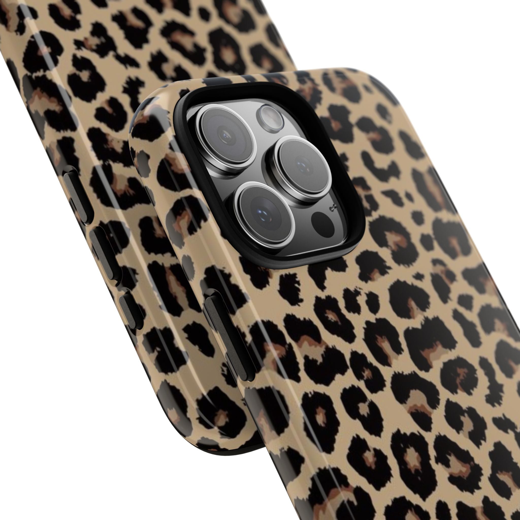 Leopard Print Tough Phone Case – Durable Protective Animal Print Phone Cover
