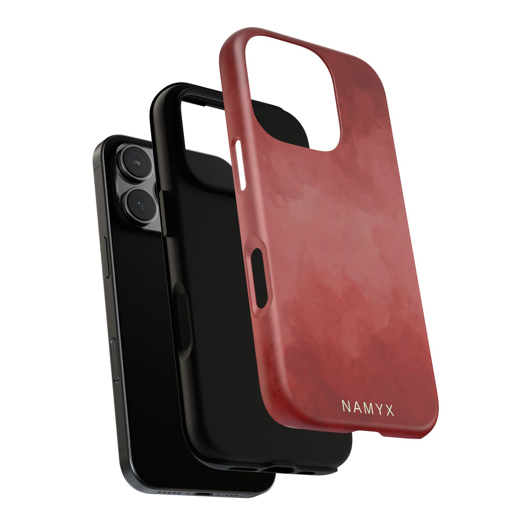 Red Watercolor Tough Phone Case — Durable Protective iPhone Cover