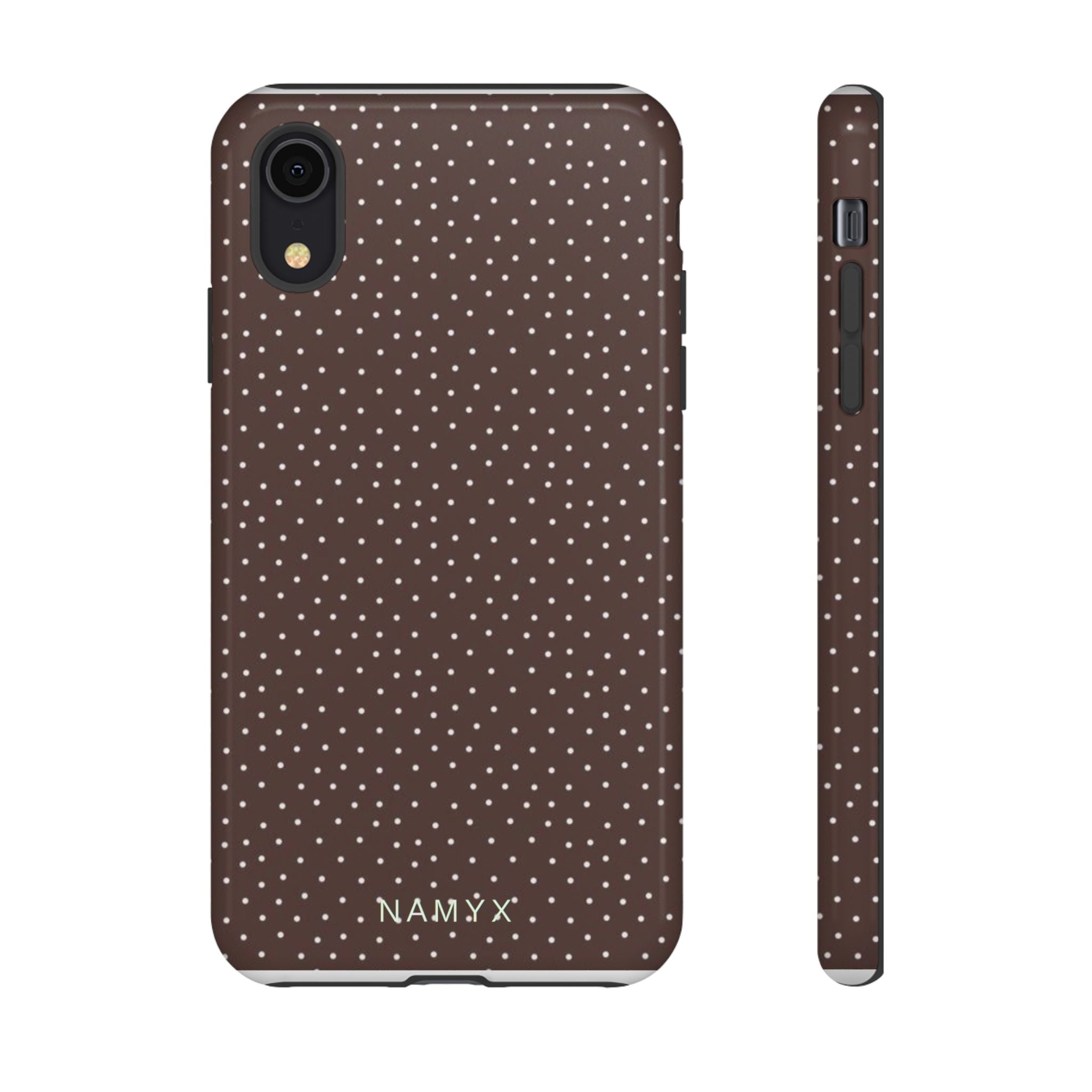 Brown Polka Dot Tough Phone Case - Slim Protective iPhone Cover