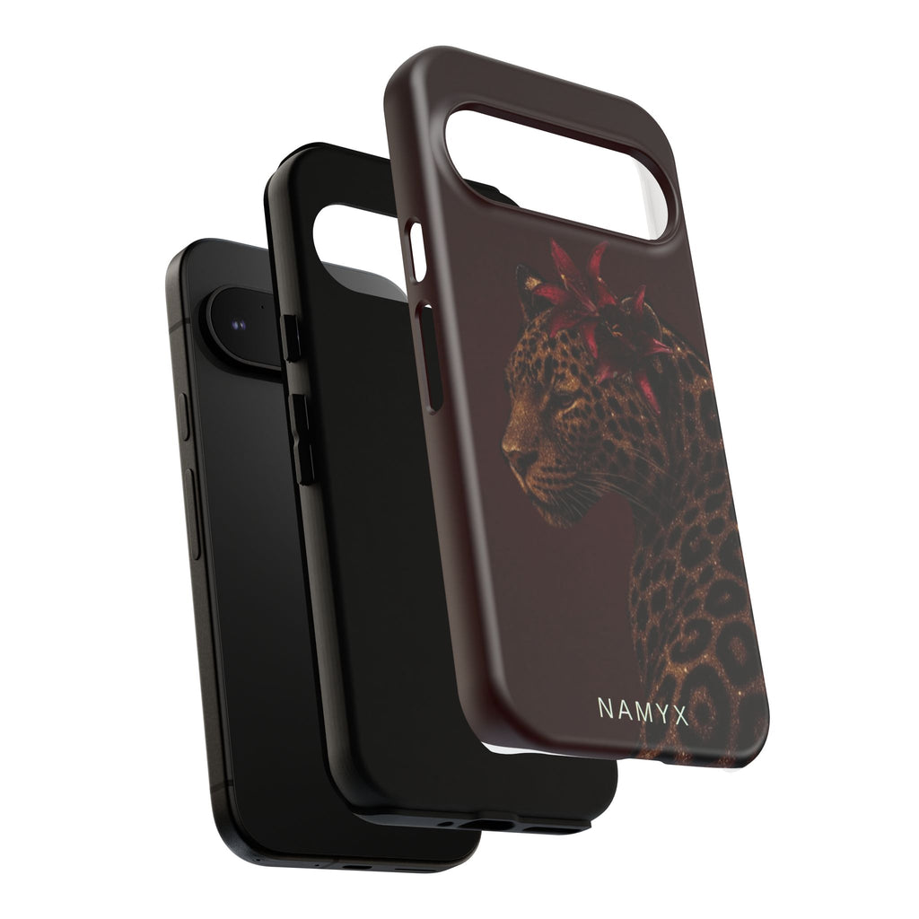 Leopard Floral Tough Phone Case