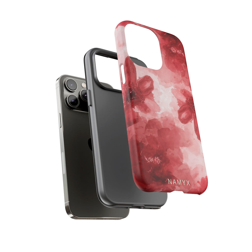 Floral Red Watercolor Tough Phone Case