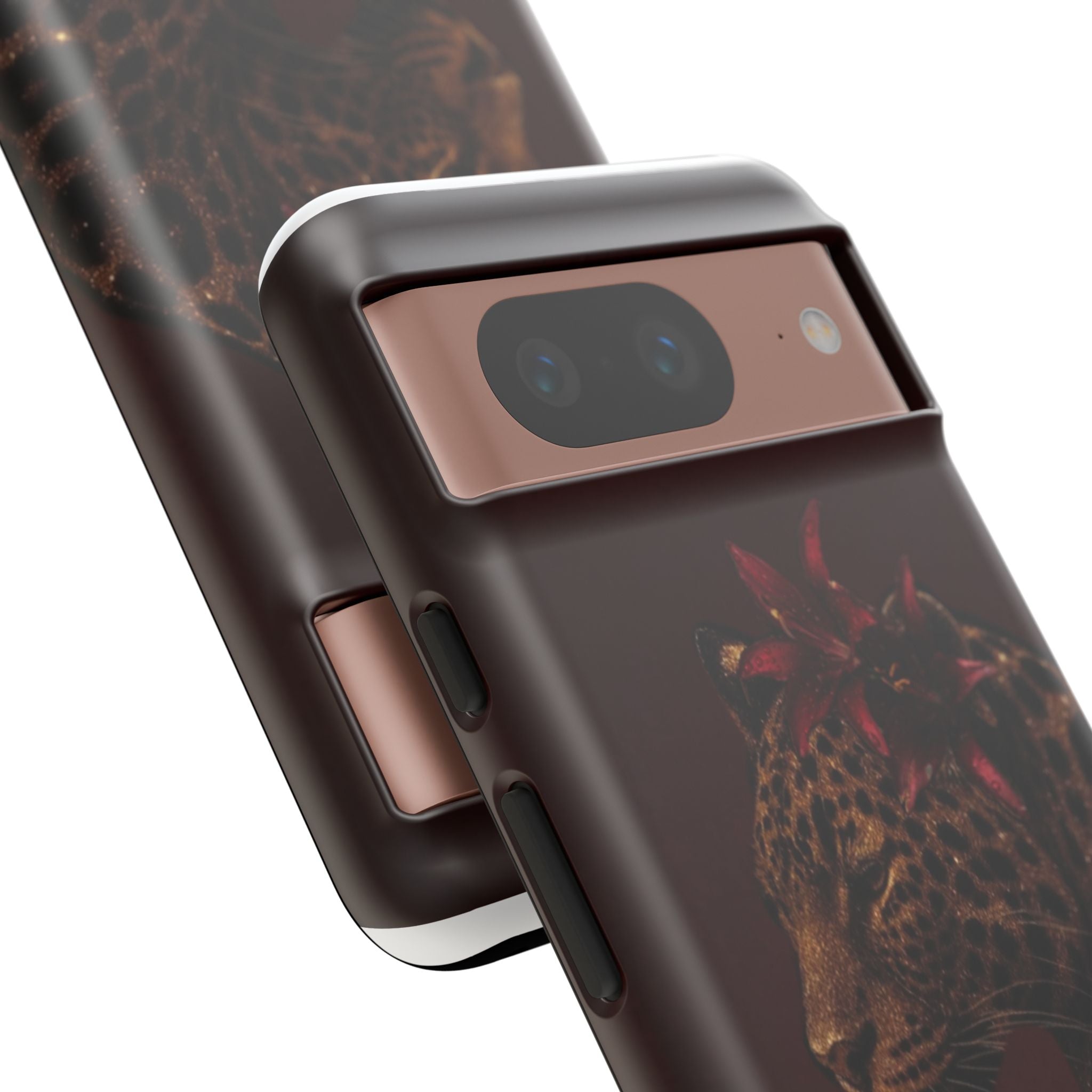 Leopard Floral Tough Phone Case