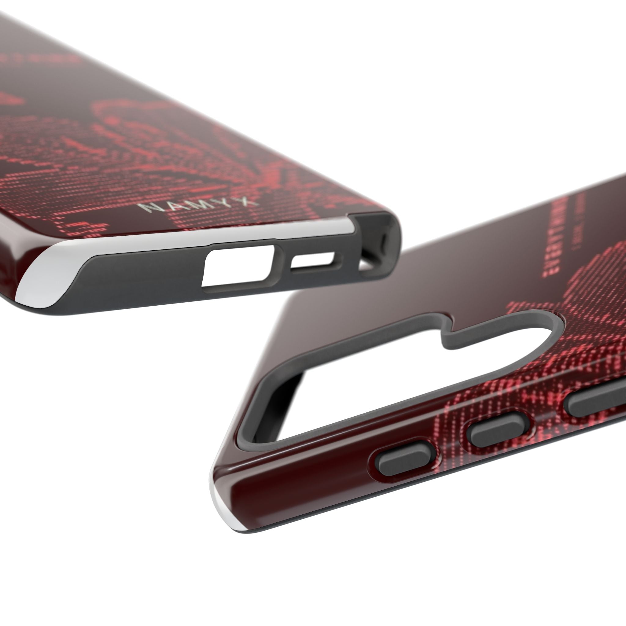 Floral Tough Phone Case — 'Everything' Burgundy Protective Cover