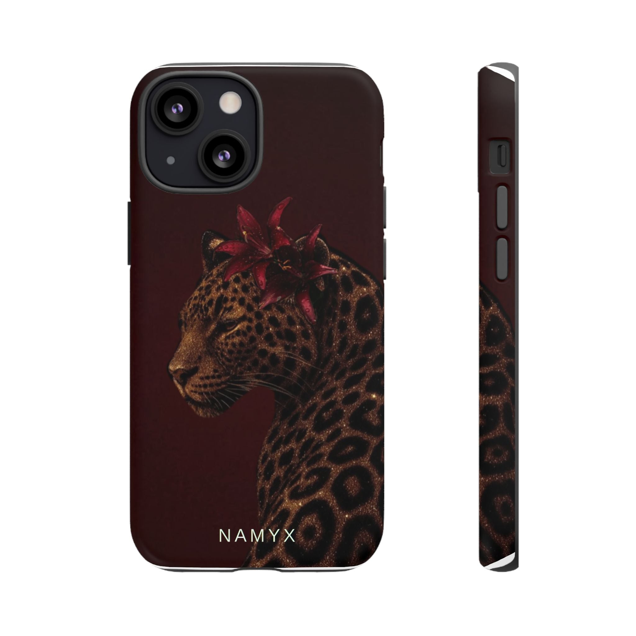 Leopard Floral Tough Phone Case
