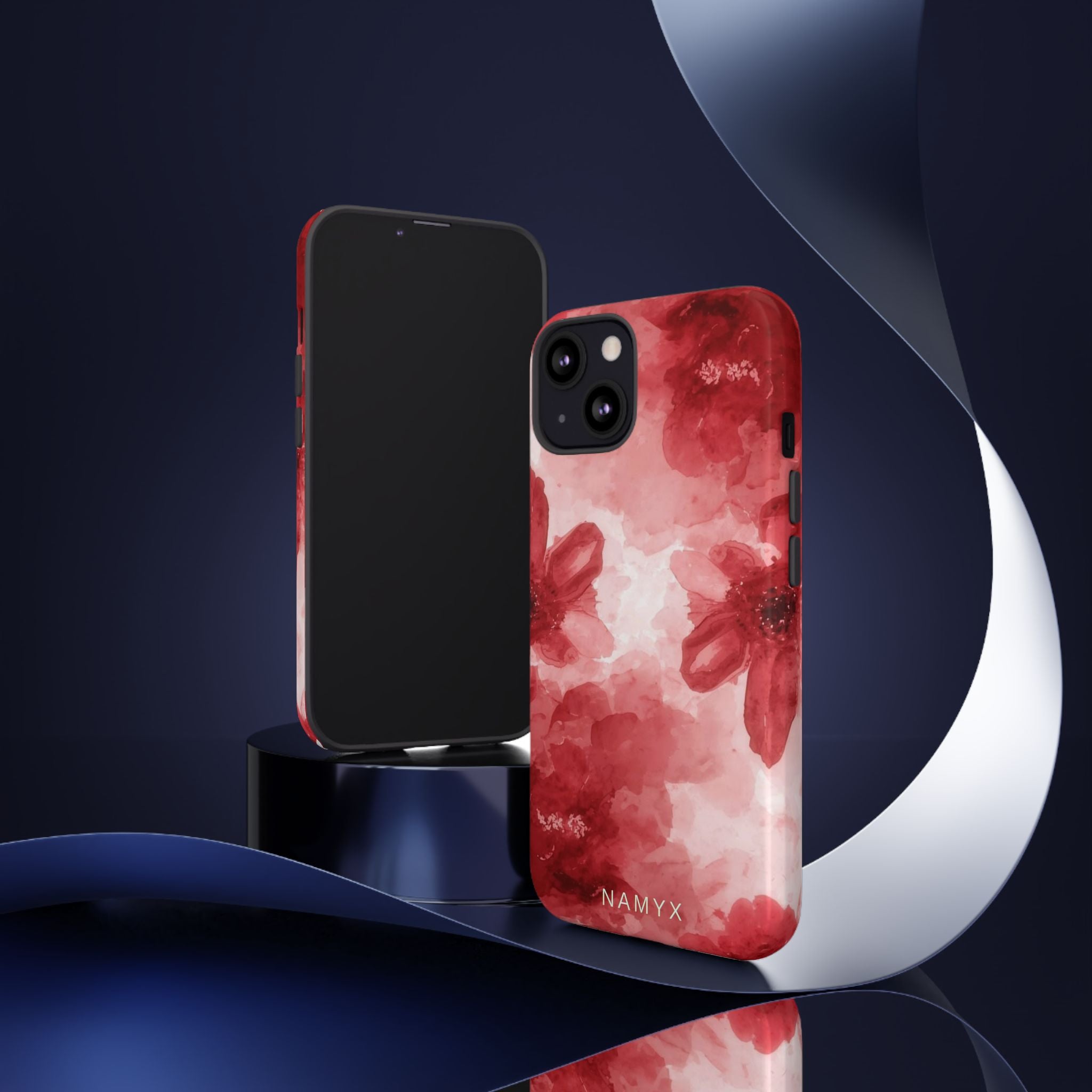 Floral Red Watercolor Tough Phone Case
