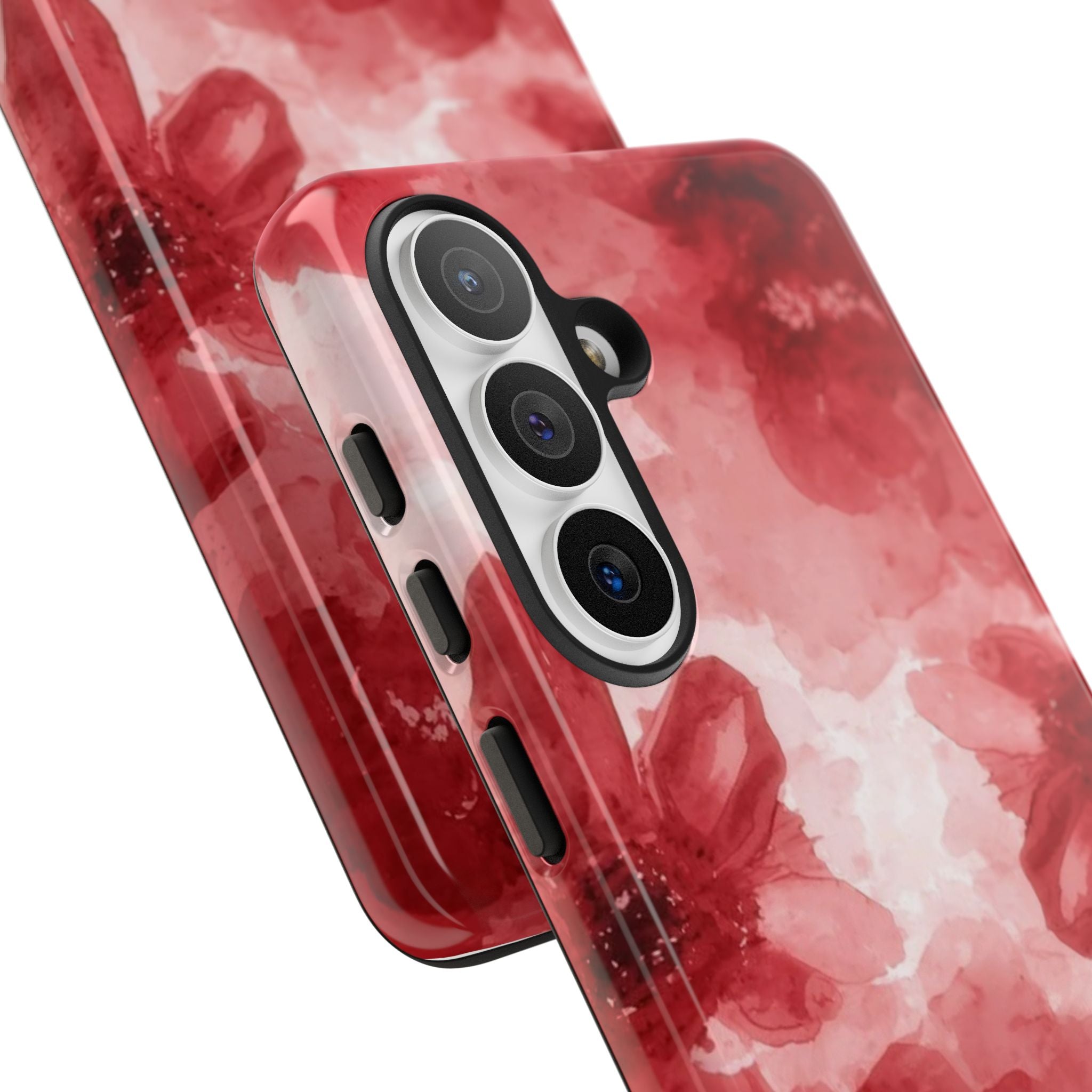 Floral Red Watercolor Tough Phone Case