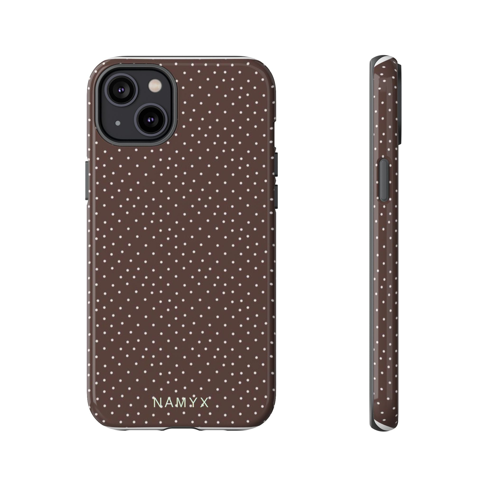 Brown Polka Dot Tough Phone Case - Slim Protective iPhone Cover
