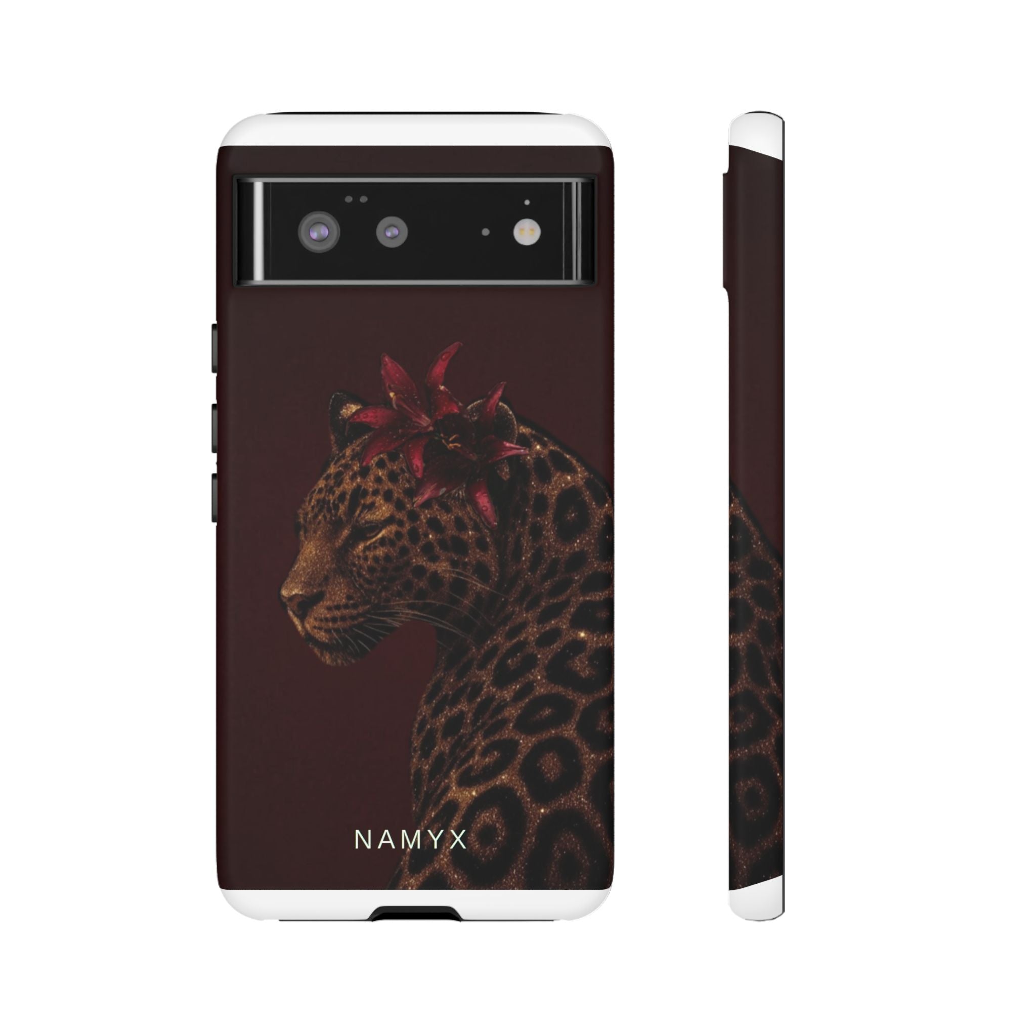 Leopard Floral Tough Phone Case